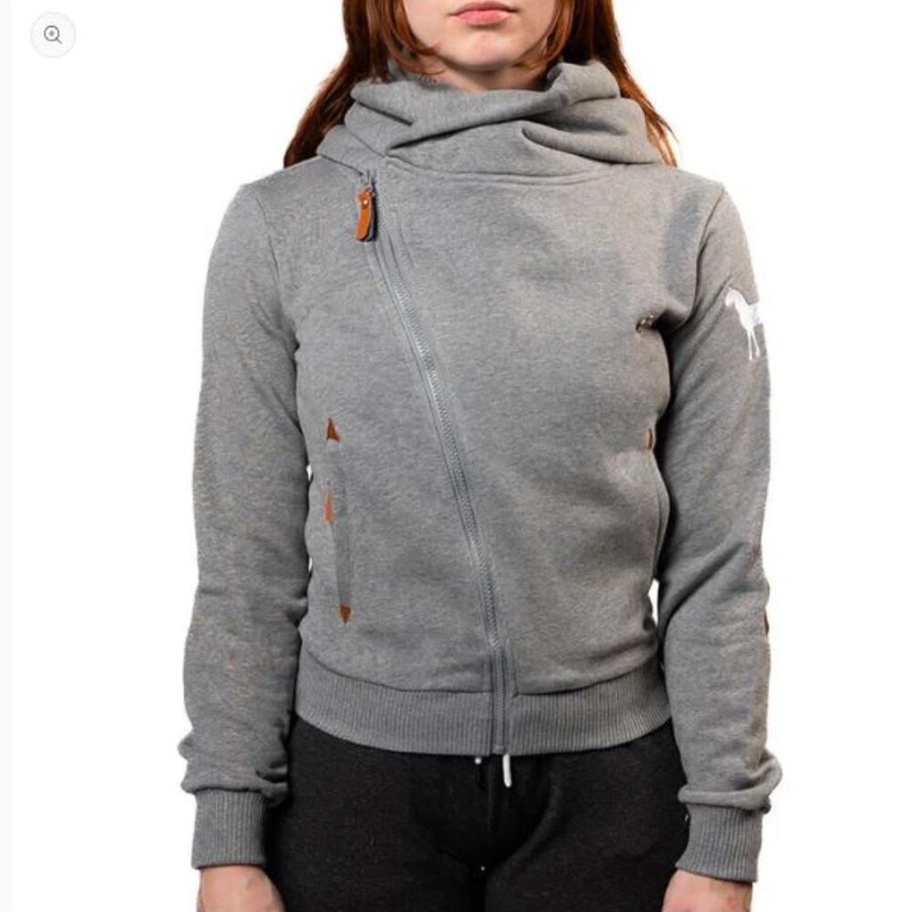 Spiced Equestrian Women's Size Small Cuddle Hoodie in Pepper